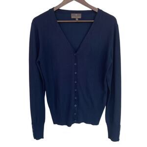 Fenn Wright Manson Navy Button Front Cardigan - XL
